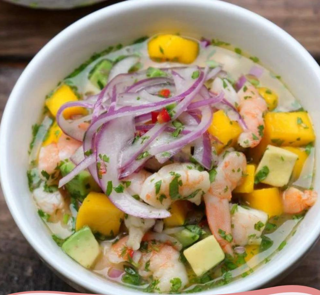 Ceviche de Camarón y Mango con Aguacate 🦐🥭🥑