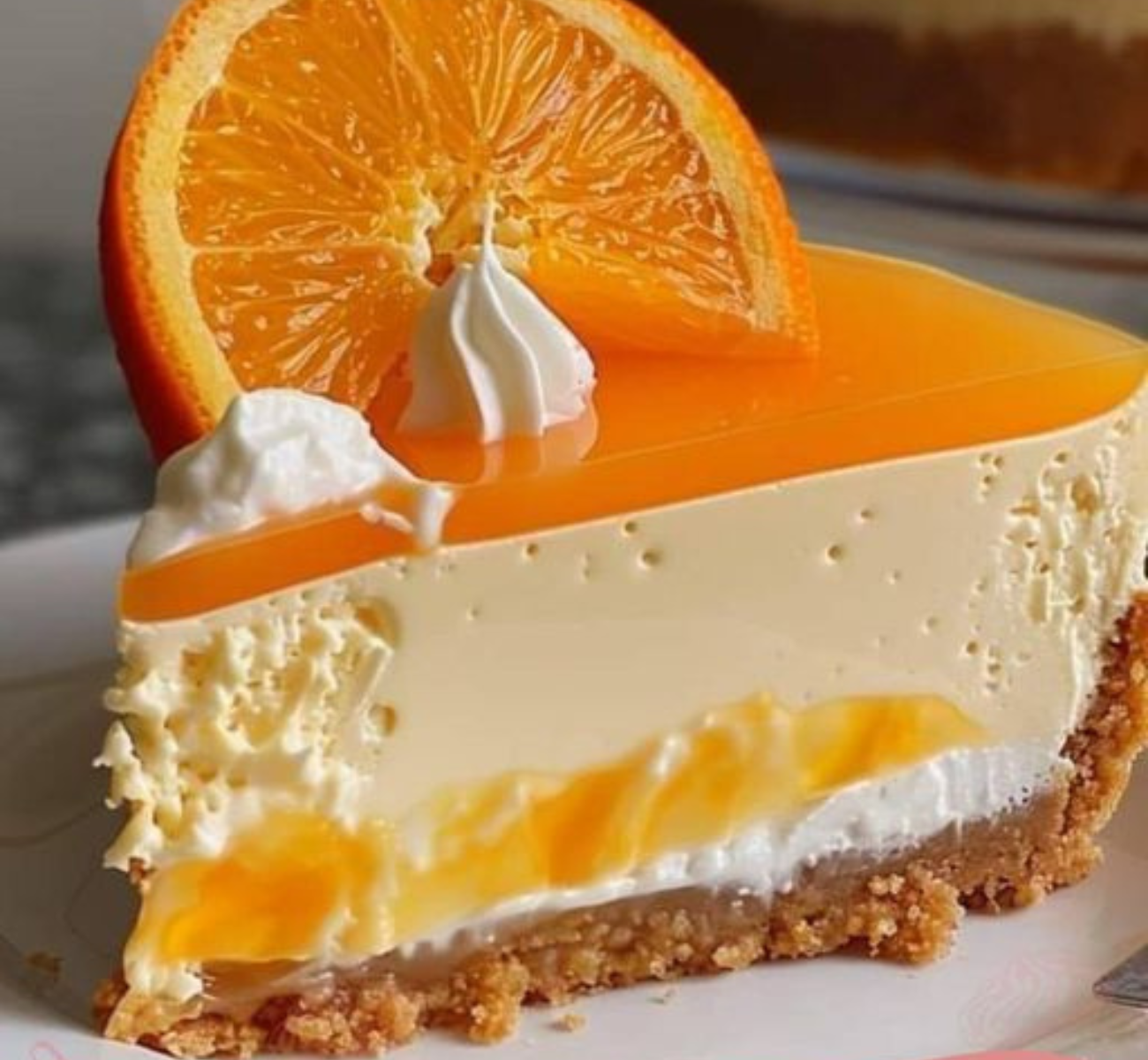 Cheesecake de Naranja al Estilo Crema de Naranja