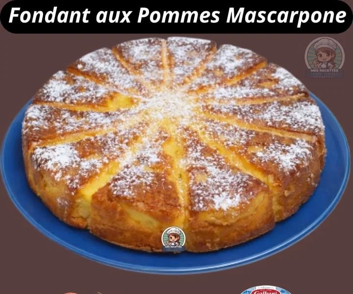 Fondant aux Pommes Mascarpone, un dessert moelleux et délicieux aux pommes.