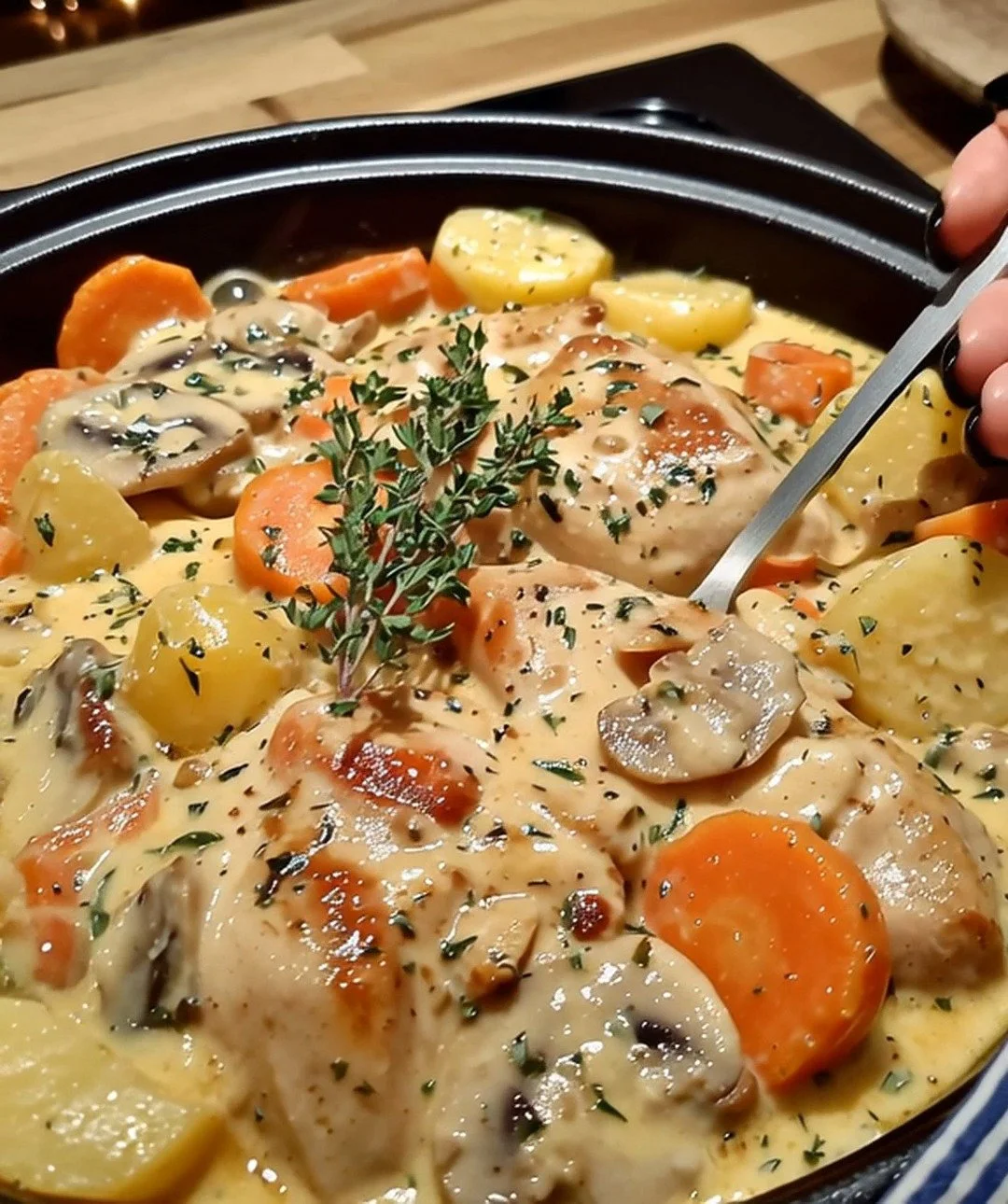 Blanquette de poulet façon grand-mère, plat réconfortant et savoureux