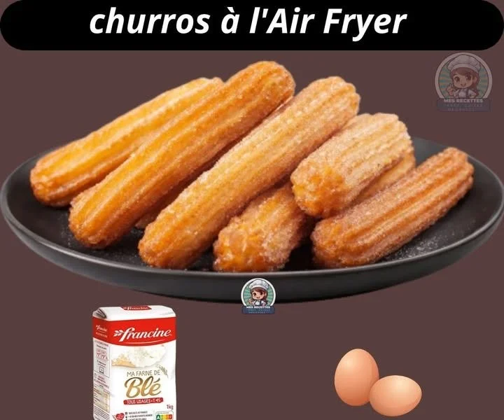 Churros croustillants faits à l'Air Fryer, dorés et savoureux