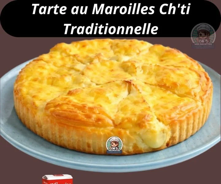 Tarte au Maroilles Ch'ti Traditionnelle, savoureuse spécialité des Hauts-de-France.