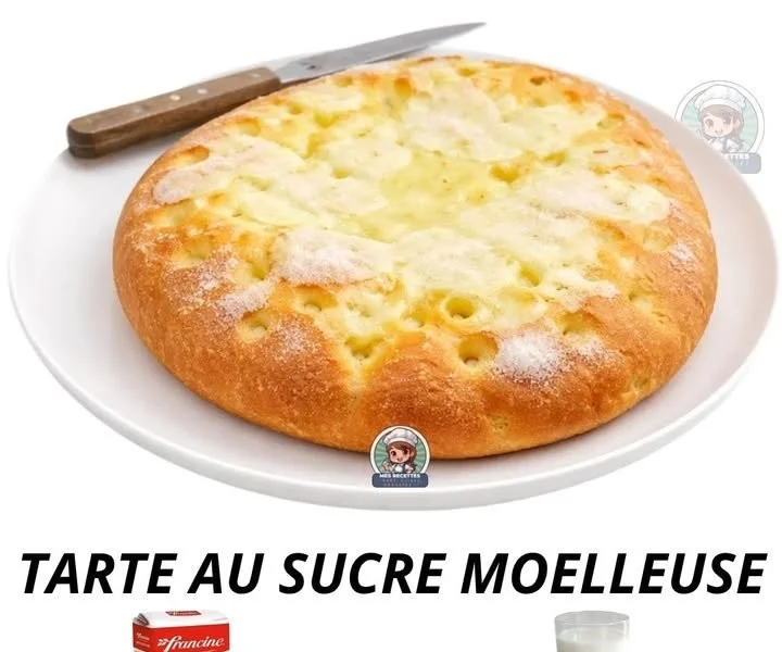 Tarte au sucre moelleuse, dessert traditionnel québécois sucré et fondant.