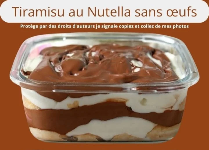 Tiramisu au Nutella sans oeufs, dessert gourmand et savoureux