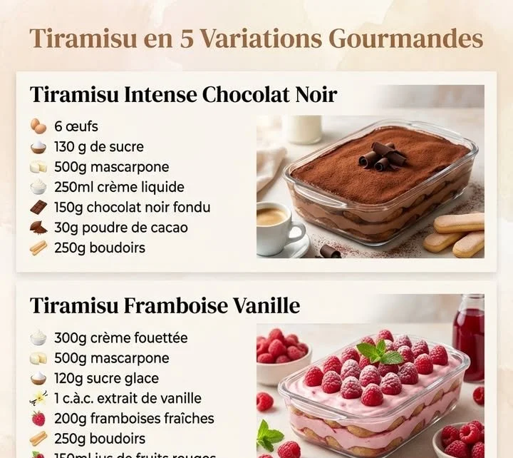 Tiramisu Chocolat Noir Intense avec une garniture au cacao