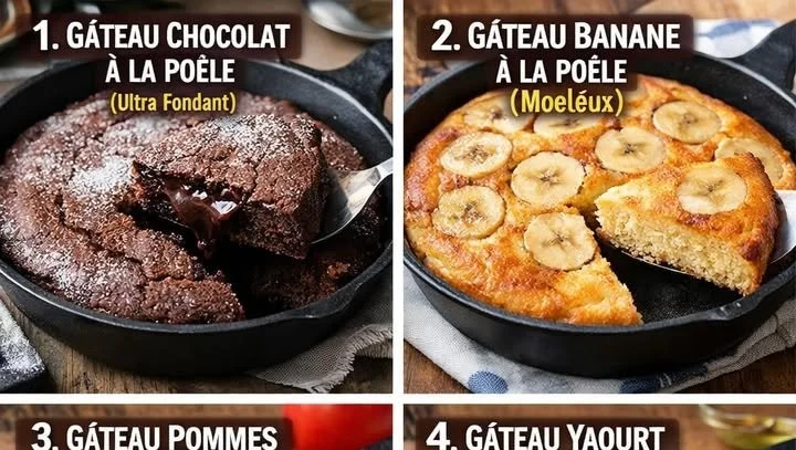 Assortiment de pan cakes savoureux avec des garnitures variées.