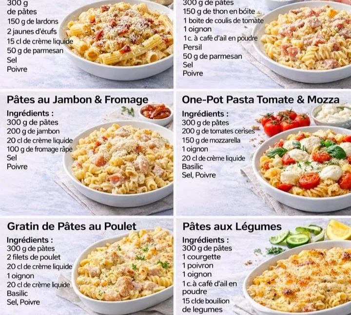 Recettes de pâtes pas chères et délicieuses pour un repas économique