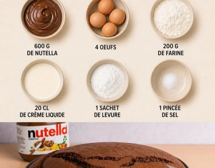 Délicieux fondant au Nutella, dessert riche et chocolaté