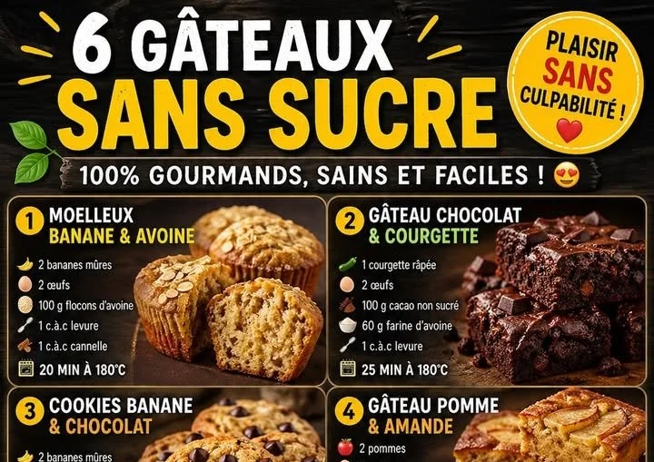 Recette de gâteaux sans sucre savoureux et sains pour tous les gourmands