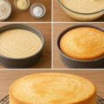 Génoise haute et légère prête à être servie dans un dessert élégant.