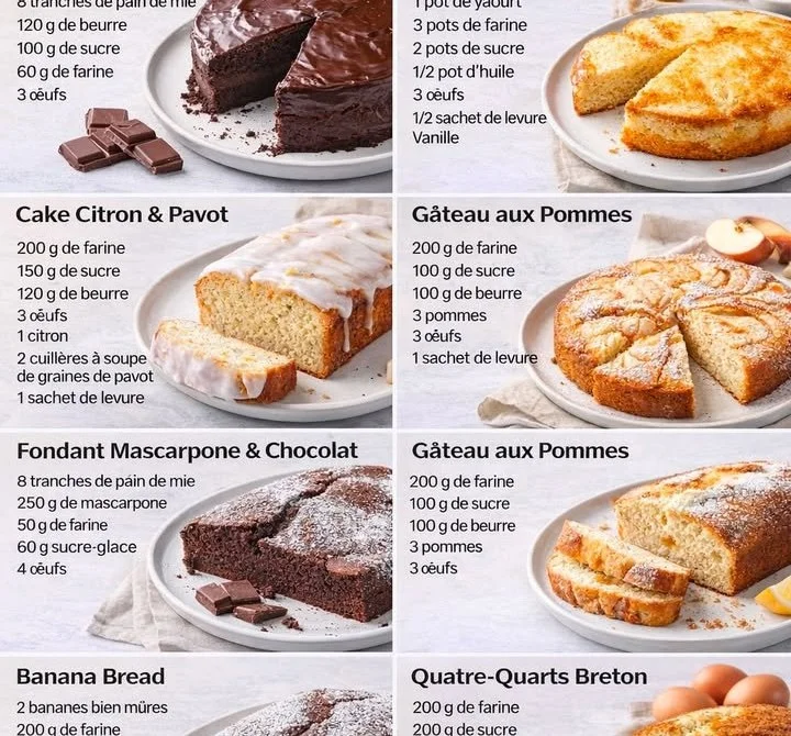 Recettes de gâteaux faits maison faciles et délicieuses