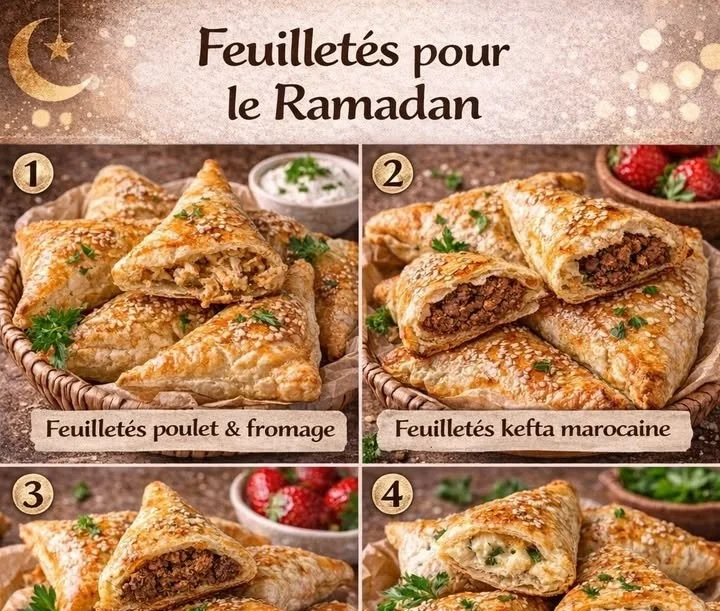 Idées de ftour croustillantes et délicieuses, recettes faciles à préparer.