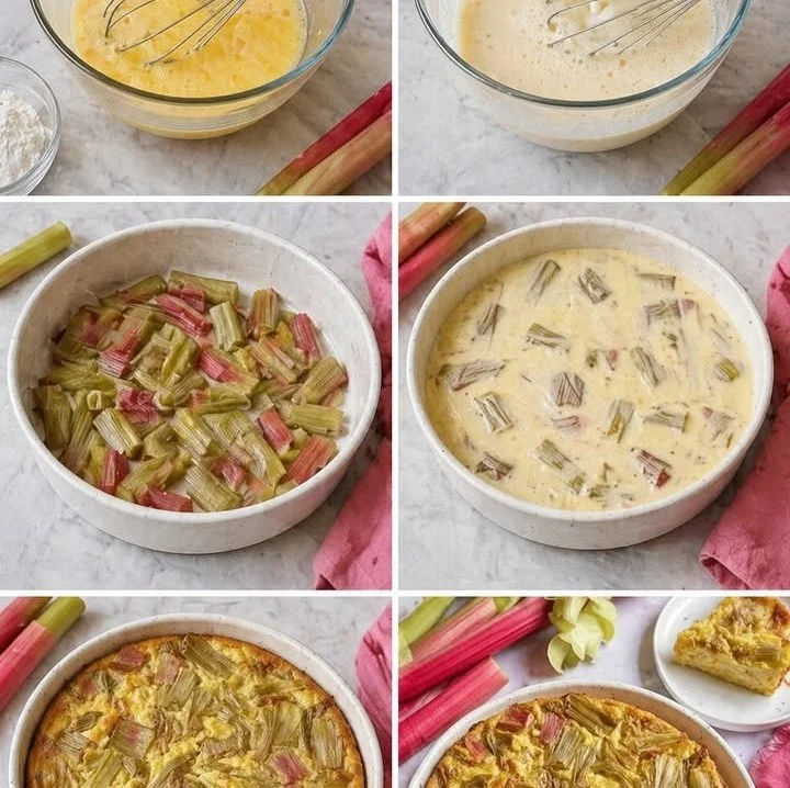Millasson à la rhubarbe, un délicieux dessert traditionnel français.