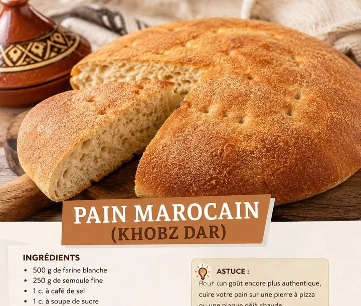 Recette de pain marocain maison frais et savoureux