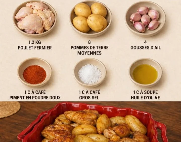 Recette savoureuse de poulet au four à la portugaise, plat traditionnel