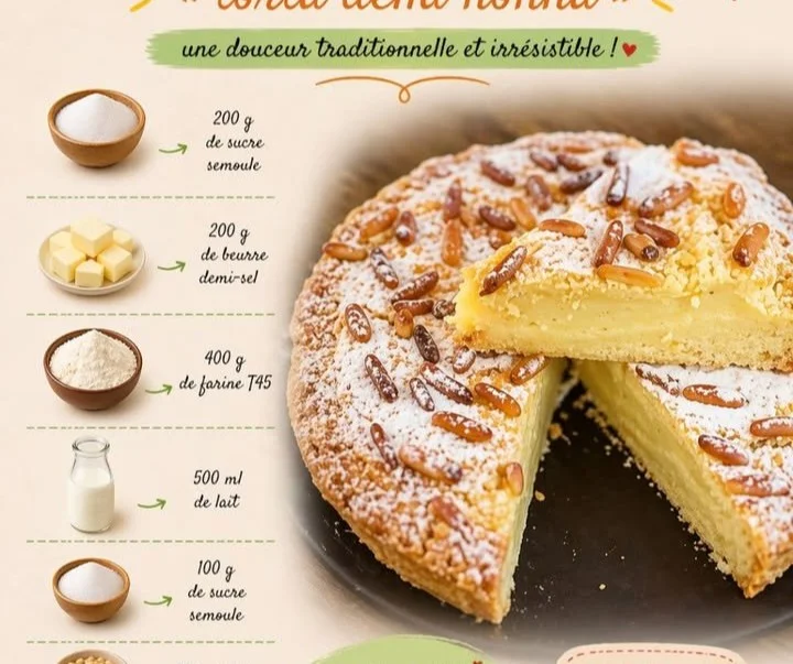 Tarte de la nonna aux fruits frais et crème onctueuse