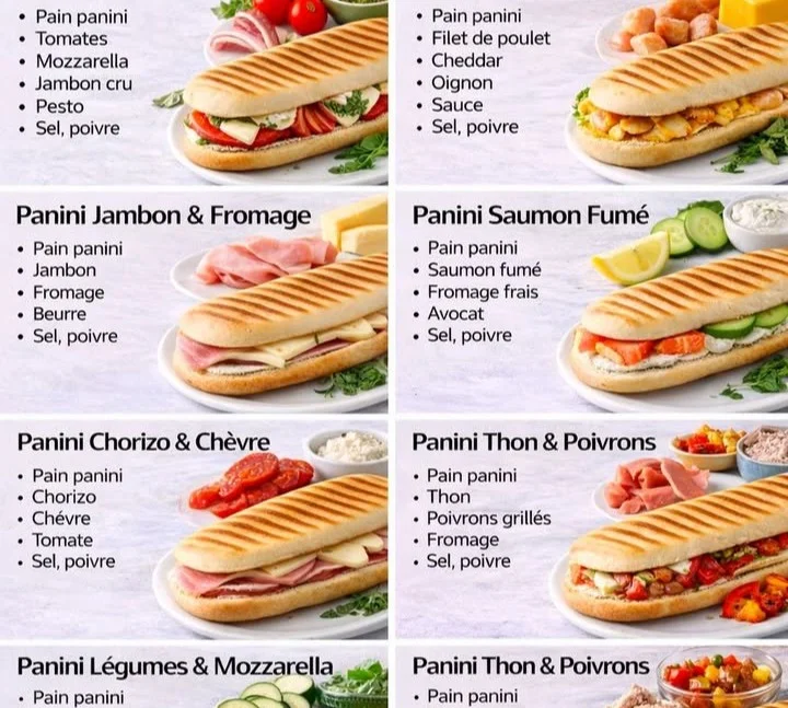 Recettes de panini : 8 délicieuses variantes à essayer chez soi.
