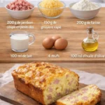 Recette de cake jambon gruyère ultra moelleux, savoureux et facile à préparer