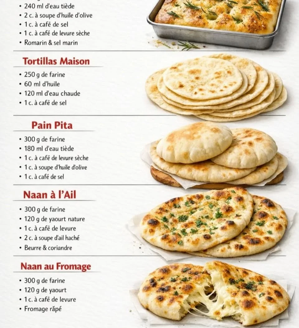 Recettes de pains maison faciles et moelleux sur une table en bois
