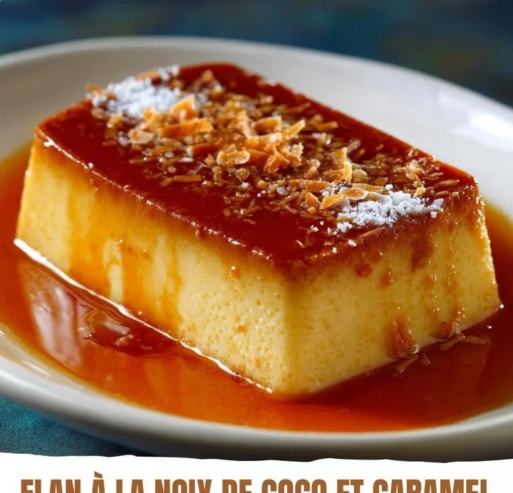 Flan à la noix de coco et caramel, un dessert crémeux et délicieux