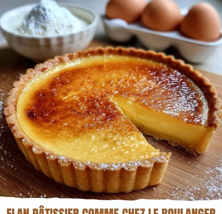 Flan pâtissier crémeux et doré comme chez le boulanger
