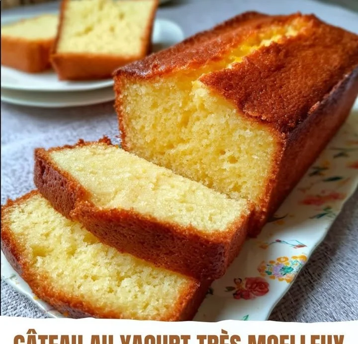 Gâteau au Yaourt Très Moelleux, un dessert moelleux et savoureux fait maison.