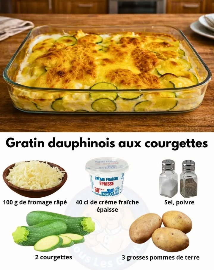 Gratin dauphinois aux courgettes, plat savoureux et crémeux