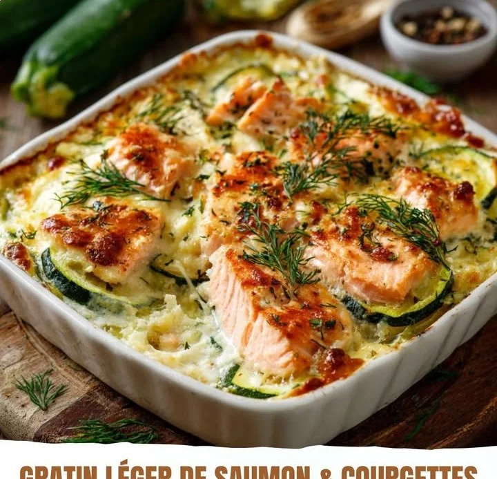 Gratin de saumon et courgettes, plat léger et savoureux