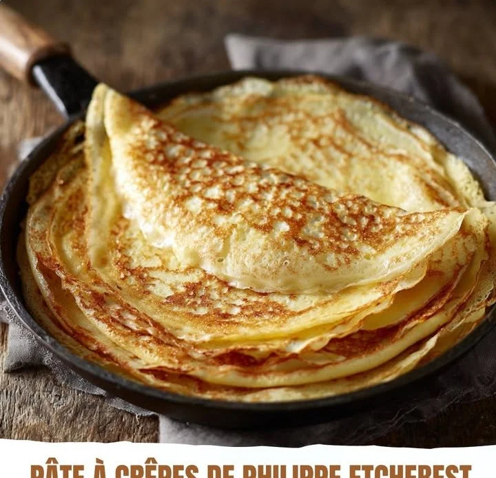 Recette de Pâte à Crêpes de Philippe Etchebest avec ingrédients et étapes faciles.