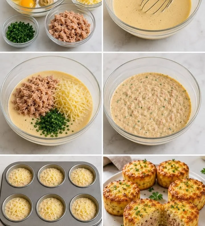 Recette de Petits Flans au Thon Moelleux et Fromagés à déguster