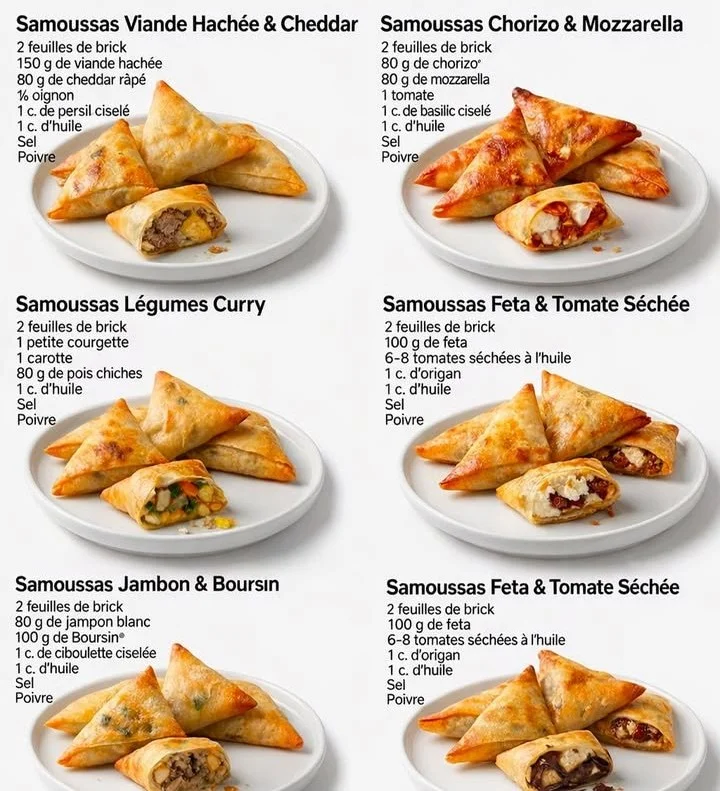 Plateau de samoussas variés croustillants et savoureux