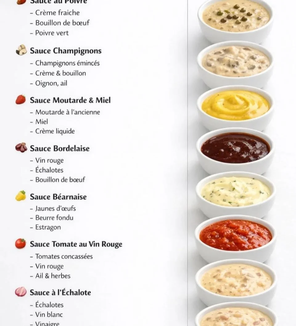 Recettes de sauces pour viande savoureuses et créatives.