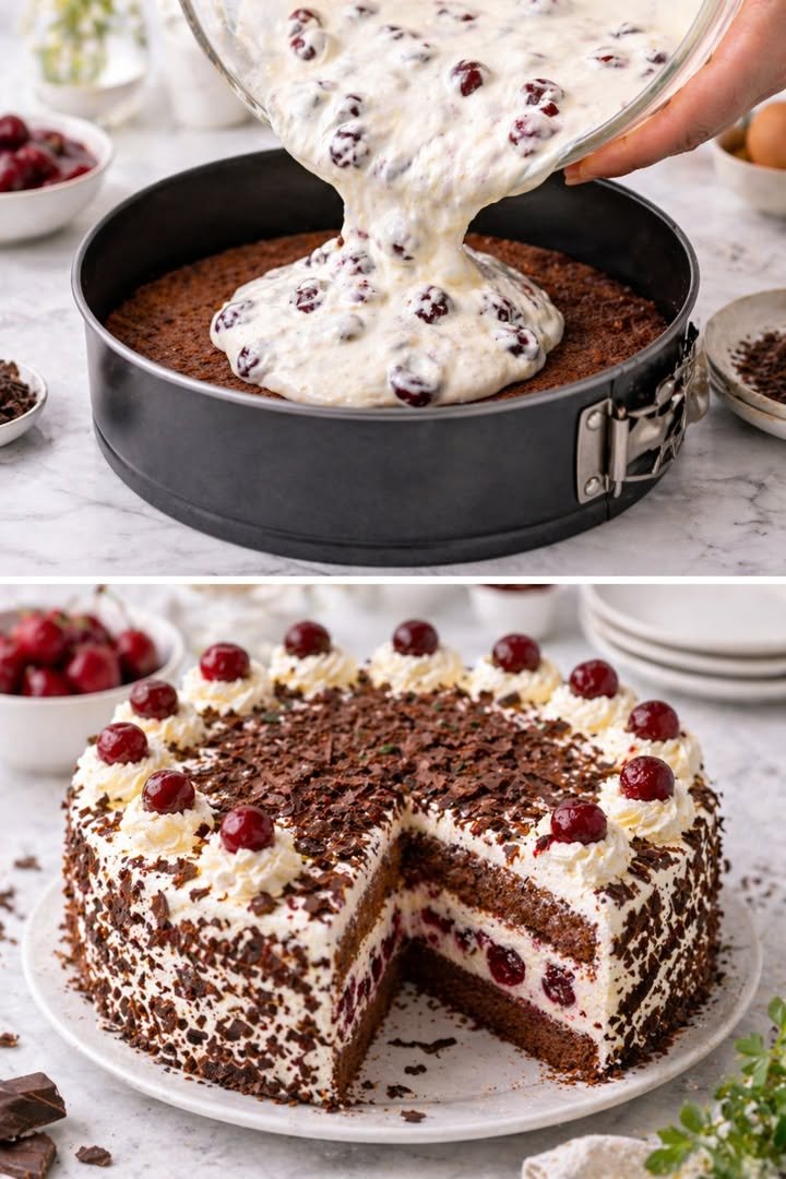Schoko-Kirsch-Sahnetorte
