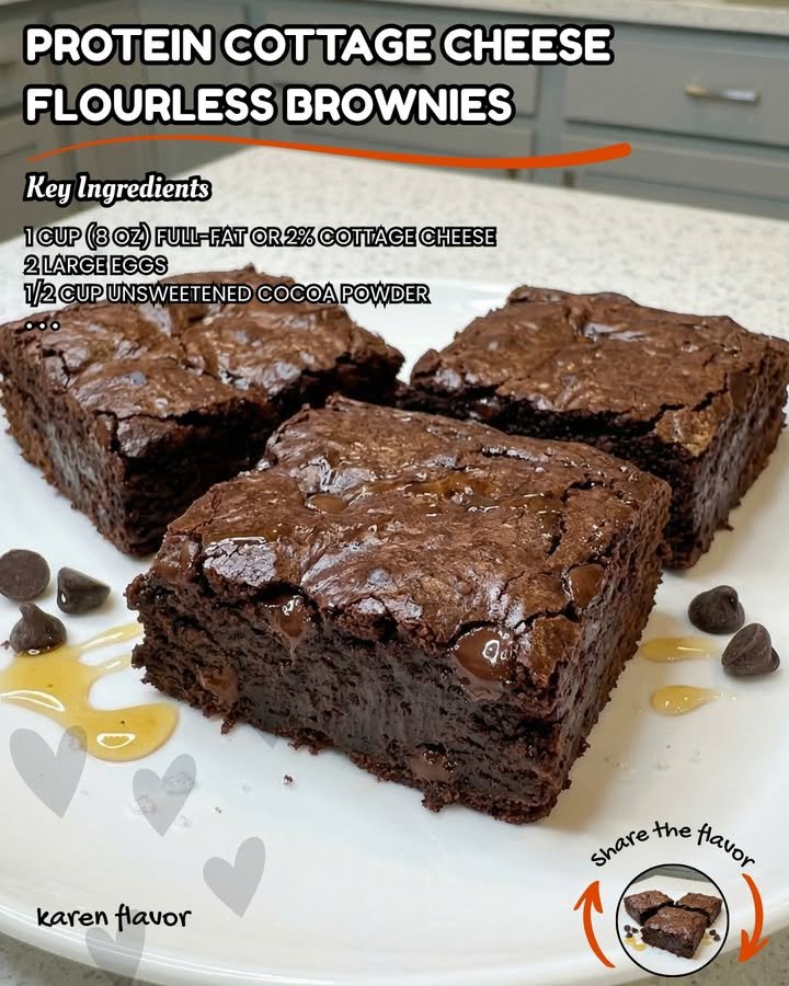 Hüttenkäse-Brownies ohne Weizenmehl