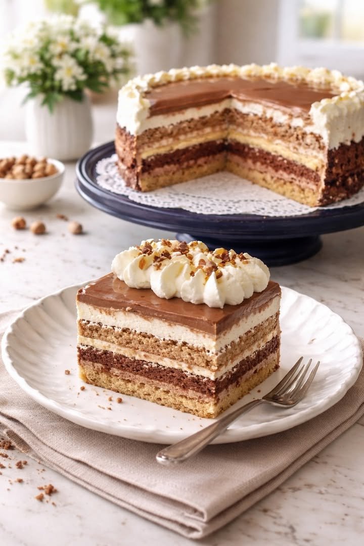 Nuss-Schokoladen-Schichttorte