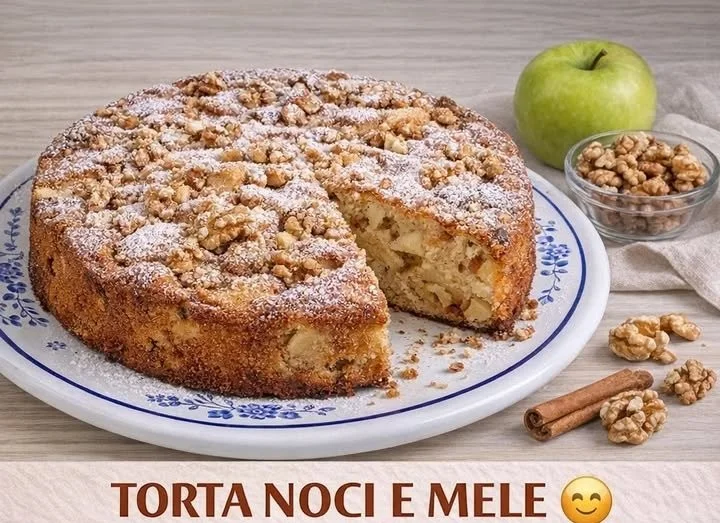 Torta di mele e noci