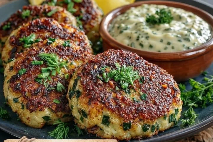 Blumenkohl-Bratlinge mit Mandelmehl und Parmesan